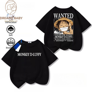 COD✅ (Hồ Chí Minh)DREAMY BABYÁo thun One Piece cho trẻ em   Cổ tròn 100% cotton thoáng mát đáng yêu anime Mẫu mới 2025