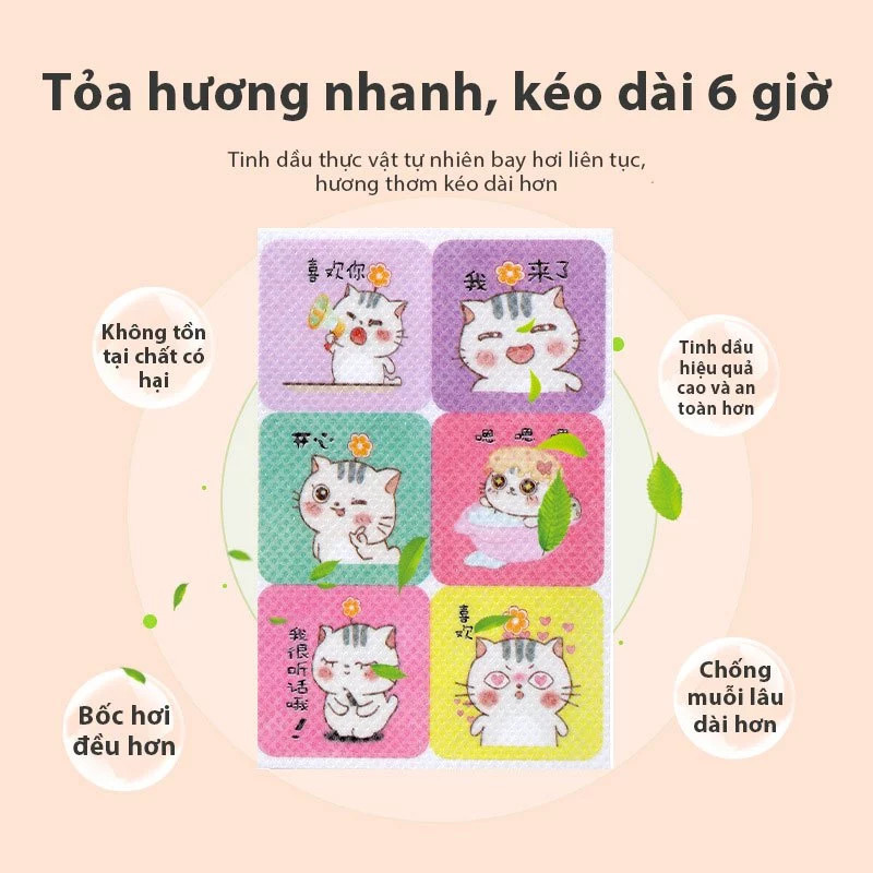Set 36 Miếng Dán Xua Đuổi Muỗi Tinh Dầu Thực Vật
