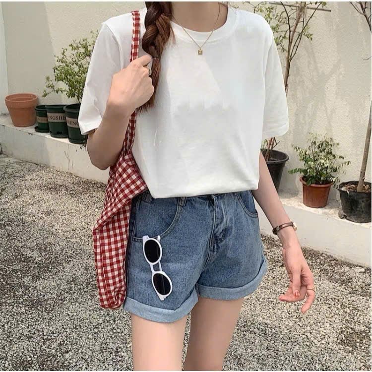 Áo thun TRƠN  chất cotton su 3158 thoáng mát, áo phông nam nữ mẫu mới đẹp