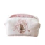 FAVORITEGOODS Trang Điểm Tổ Chức, Túi Đựng Mỹ Phẩm Nơ Thỏ, Dây Kéo Di Động Đóng Cửa Dung Tích Lớn Màu Trắng Hồng Túi Vệ Sinh Du Lịch Nữ Bé Gái