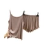 Shop Modal Bộ Đồ Ngủ Nữ Dây Đeo Bên Trong Quần Short Đáy Áo Sơ Mi Rời Loungewear Bộ Đồ Hai Mảnh