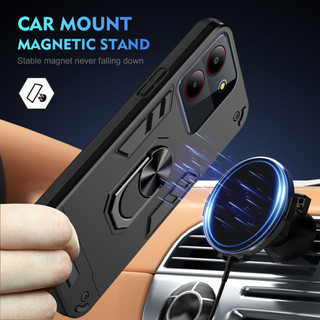 Dành Cho ZTE Blade A34 / A54 Ốp điện thoại Chiến Binh Thiết Kế Lưng Cứng Có Giá Đỡ Nhẫn Chống Sốc Mềm TPU Nâng Cạnh Mỏng Bao
