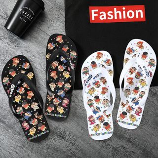 Mùa Hè Bán Chạy Flip-Flops Nam Nữ Crayon Shin-Chan Nhà Hàng Ngày Chống Trơn Trượt Flip-Flops Thời Trang Cặp Đôi Sinh Viên