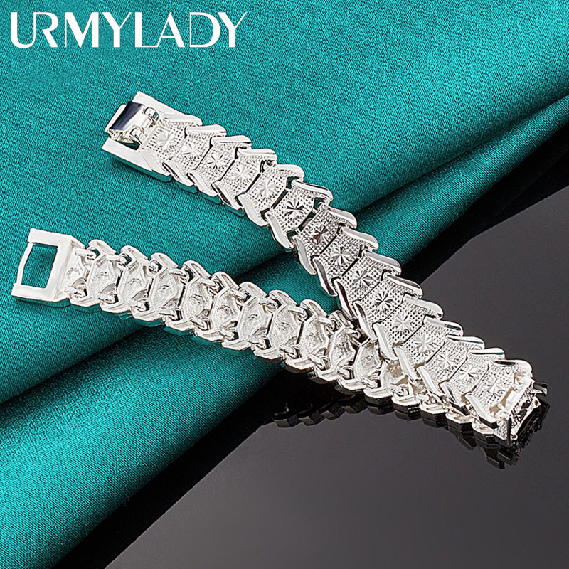 URMYLADY Vòng tay bạc 925 dành cho nam và nữ - Trang sức thời trang