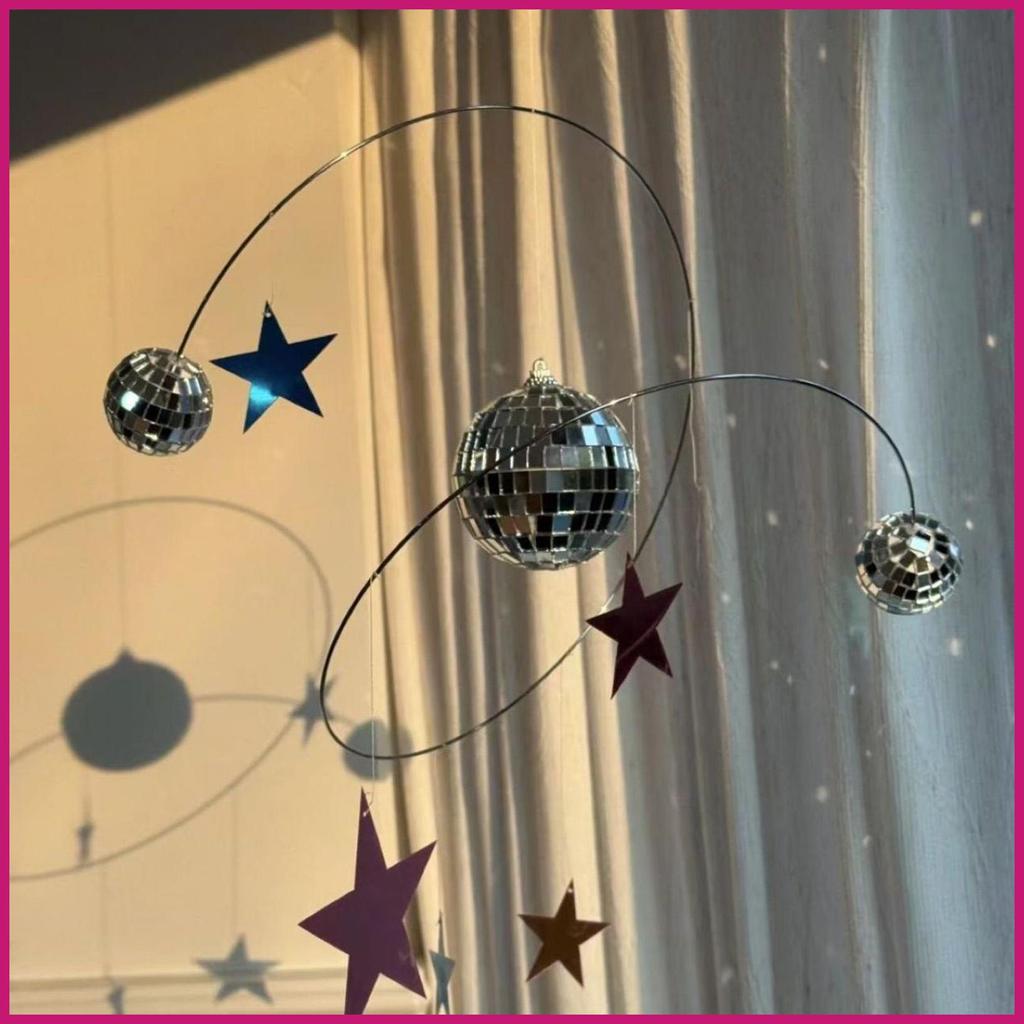 Bóng Disco Nhỏ Treo Được Trang Trí Cửa Sổ Có Thể Treo Được Với Bóng Disco Và Ngôi Sao Phản Quang Spinner Xoắn Ốc Cho shopidaevn