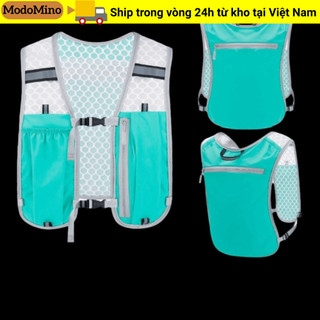 Áo Vest MODOMINO Cho Chạy Bộ Và Xe Đạp, Nylon Chống Thấm Nước, Có Hộp Đựng Bình Nước Và Điện Thoại