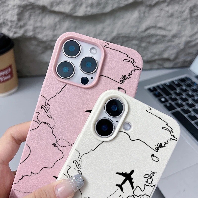 Ốp Lưng Cho VIVO V50 V40 V60 Lite V30 V23 PRO V23E V30E Sang Trọng Da PU Máy Bay Line In Mềm Mờ Bao