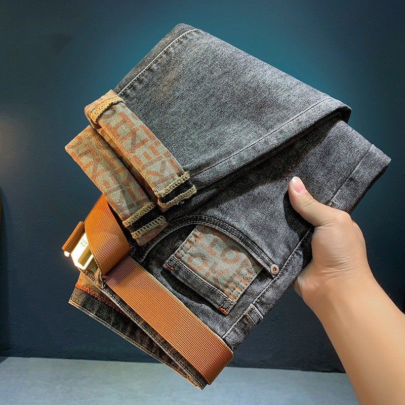 Quần jean nam côn Quần Denim co giãn thường ngày