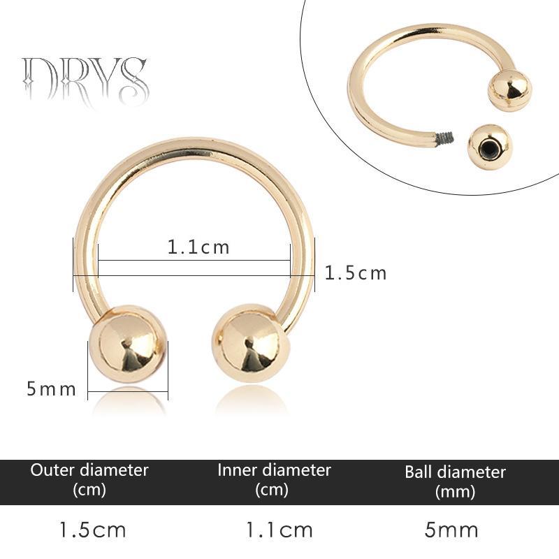 (TFT) 15-60mm Kim Loại Vòng Bule Mũ Bikini Trang Trí Khóa Kết Nối Vít Móc DIY Quần Áo May Phụ Kiện MỚI