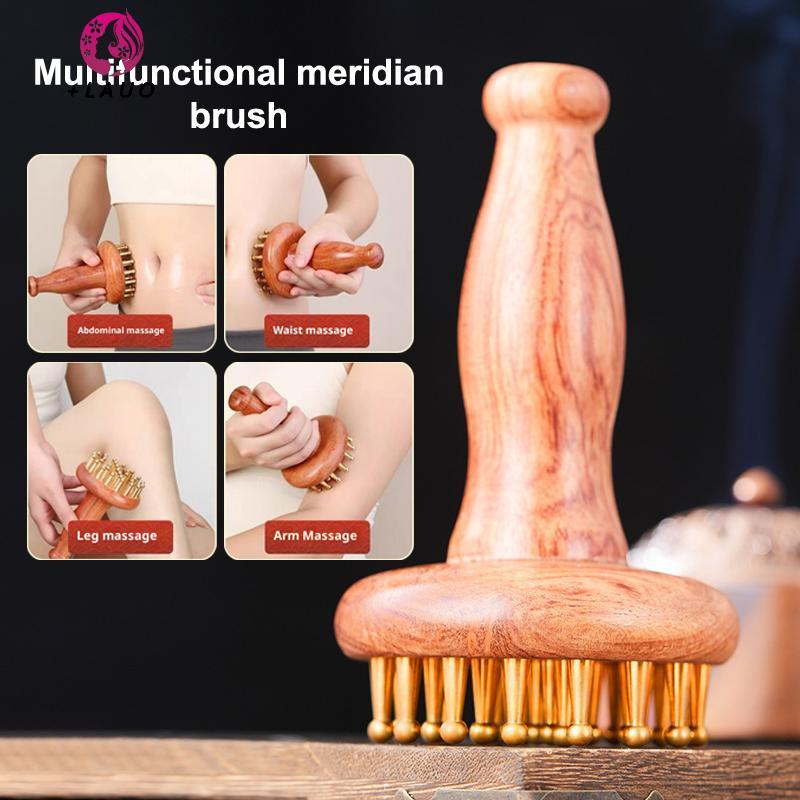 Springevenstar Đồng Thau Di Động Bằng Gỗ Gua Sha Dụng Cụ Massage Đầu Ne Chân Cơ Thể Kinh Tuyến Mát Xa Lympho Giảm Đau Mô Sâu Massage Springevenstar