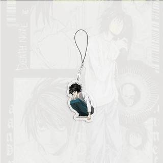Anime Death Note L Lawliet Mobile Phone Charms Acrylic Small Pendant L Lawliet Phone Chain Keychain Fans Gifts