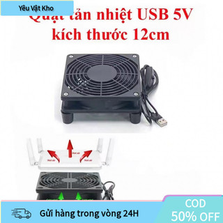 【COD】Quạt tản nhiệt USB 5V công suất thấp, an toàn khi sử dụng lâu dài, ngăn ngừa quá nhiệt cho router và PC nhỏ.