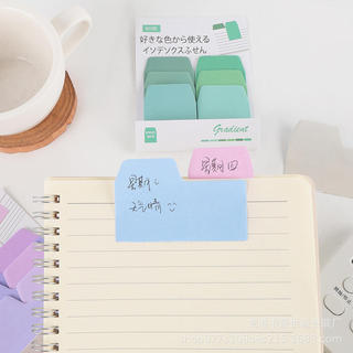 Giấy dán đầy màu sắc không thấm nước Giấy dán nhãn trang mờ tối giản Công cụ lập kế hoạch chuyển màu mờ Ghi chú dán cho sổ lưu niệm văn phòng Người lập kế hoạch