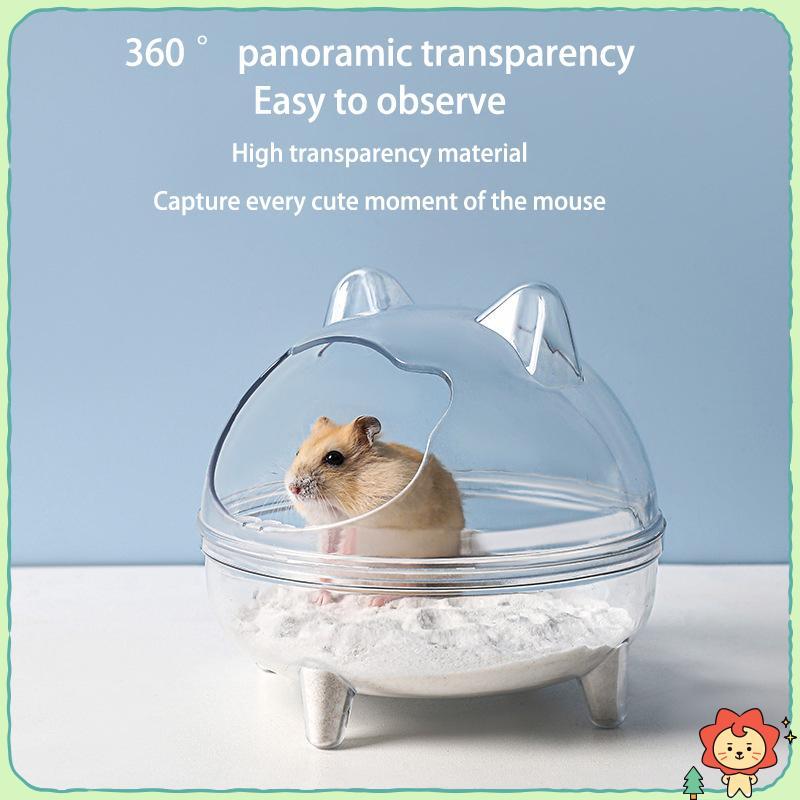Phòng tắm cát thú cưng nhỏ Hamster, lồng dung tích lớn, ngăn bắn cát, trong suốt, dùng cho gia đình