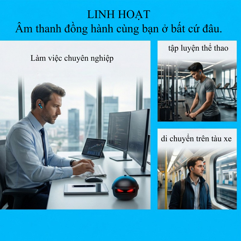 Tai nghe Gaming Bluetooth Chống Ồn 5.3 - Tai nghe không dây hỗ trợ chơi game độ trễ cực thấp
