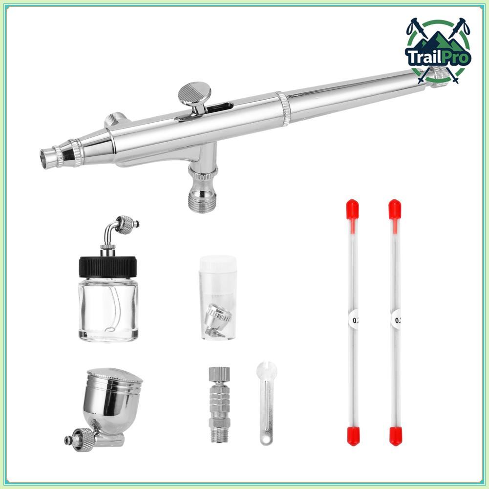 TrailPro Chuyên Nghiệp Bộ Bình Bơm Phun Làm Mô Hình Tranh Nghệ Thuật Với ​​G1/8 Adapter Cờ Lê 2 Chất Lỏng Ly 2 Kim Vòi Phun