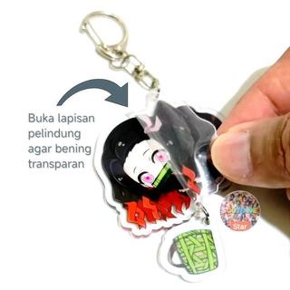 Gantungan Kunci Chiikawa Usagi Karakter Lucu Imut Akrilik Bening Transparan Keychain Hadiah Anime Kawai Kado Figure