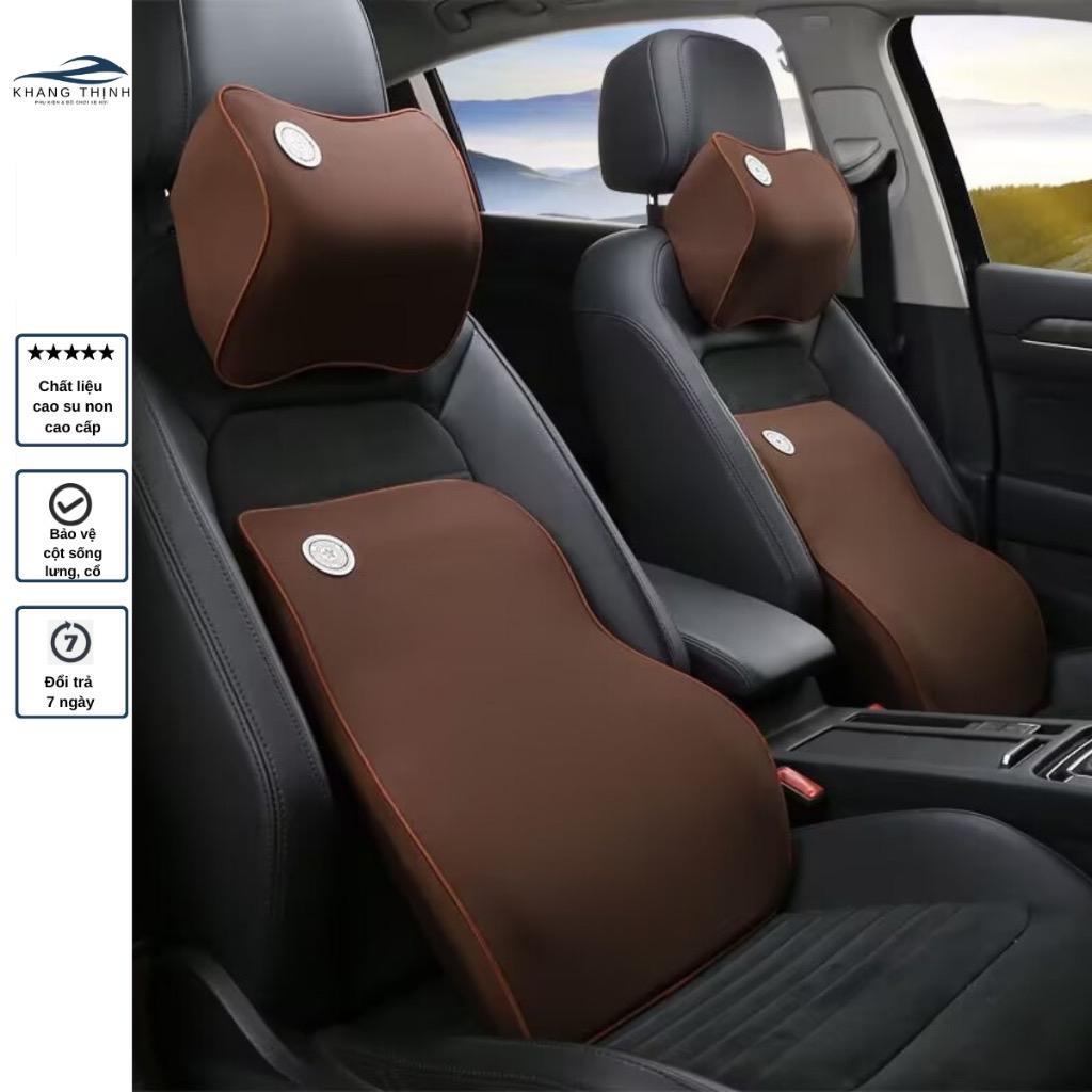 ￼Gối tựa đầu và tựa lưng bọc nỉ cao su non Nội Thất Phụ kiện
