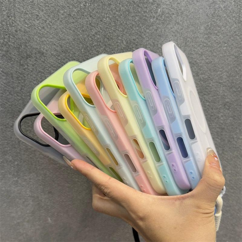 Ốp lưng silicone 2 trong 1 dạng thạch hút nam châm mềm mại bảo vệ điện thoại cho iPhone 17 15 14 13 12 11 Pro Max 16Plus