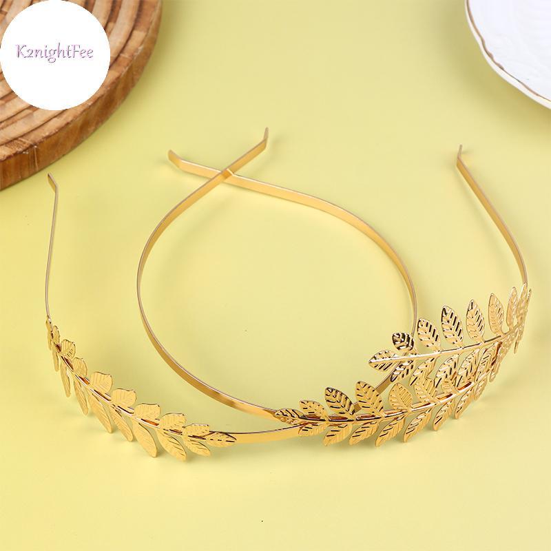 K2nightFee Lá Vàng Mũ Vương Miện Tiara Tóc Vòng Mũ Nữ Thần Đầu Hy Lạp Trang Sức Cô Dâu Cưới Phụ Kiện Tóc VN