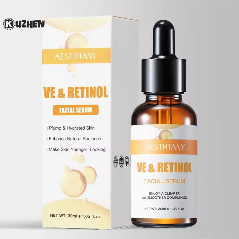 KUZHEN 30ml Retinol và Vitamin E Serum - Cá cóc công thức đặc biệt Dấu hiệu lão hóa sớm Giảm và săn chắc làn da HOT