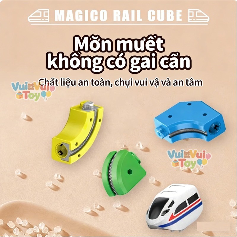 Bộ đồ chơi lắp ráp xe lửa chống trọng lực dành cho trẻ em, đồ chơi giáo dục lắp ráp tàu hỏa, quà tặng.