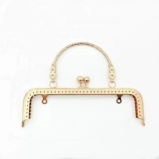 20cm Vuông Nổi DIY Handmade Ba Hoa Miệng Vàng Tay Cầm Miệng Tay Cầm Vàng Tay Cầm Phụ Kiện Túi Phụ Kiện DDV4