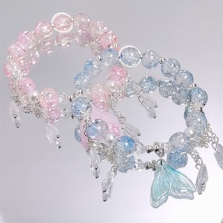 Vòng tay pha lê ethereal với thiết kế niche, phù hợp cho nữ sinh viên yêu thời trang