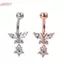 HFSHY Bướm Zircon Thép Rốn - Trang Sức Cơ Thể Dùng Xuyên Bụng