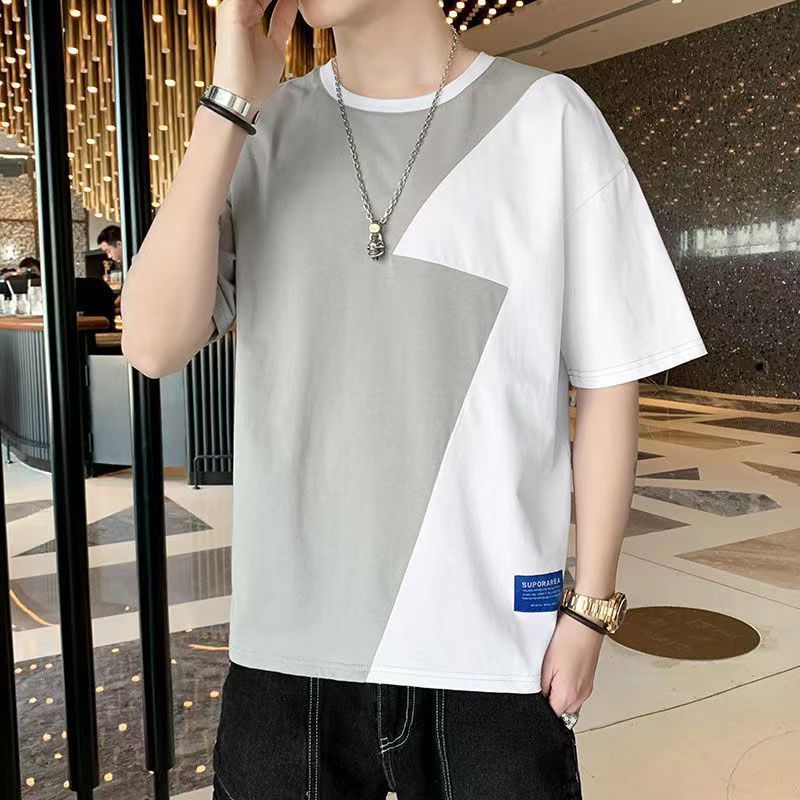 Áo thun nam ngắn tay, mùa hè 2026 thương hiệu hợp thời trang mới, quần áo nam nửa tay lụa băng dáng rộng