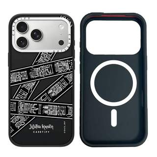 CASECASE X Jujutsu Kaisen Curse Seal Case White Camera Ring Edition Matte Đen Cứng Hút Từ Tính Tác Động Dành Cho Apple IPhone 13 14 15 16 17 Pro Max Air Plus Có Hộp