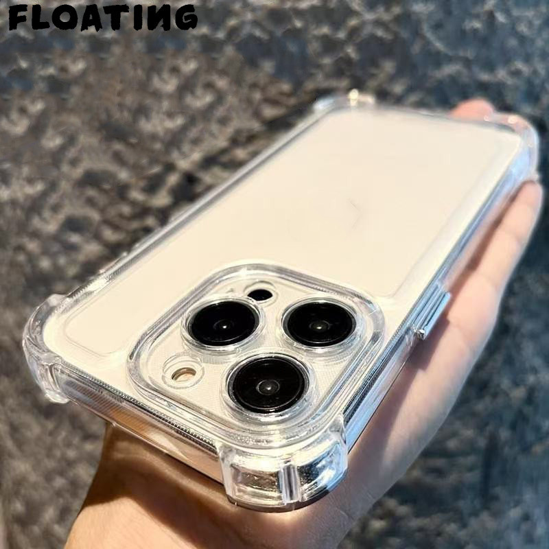 Ốp điện thoại silicon chống sốc trong suốt TPU cho iPhone 17 16 Pro Max 15 14 Plus 13 12 11 16e