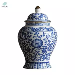 Kokoku Lọ Sứ Gốm Gừng Lọ Trung Tâm Trang Trí Nhà Cửa Accent Store Your Glazed Trang Trí Phòng Khách 1300ml Trang Trí Châu Á