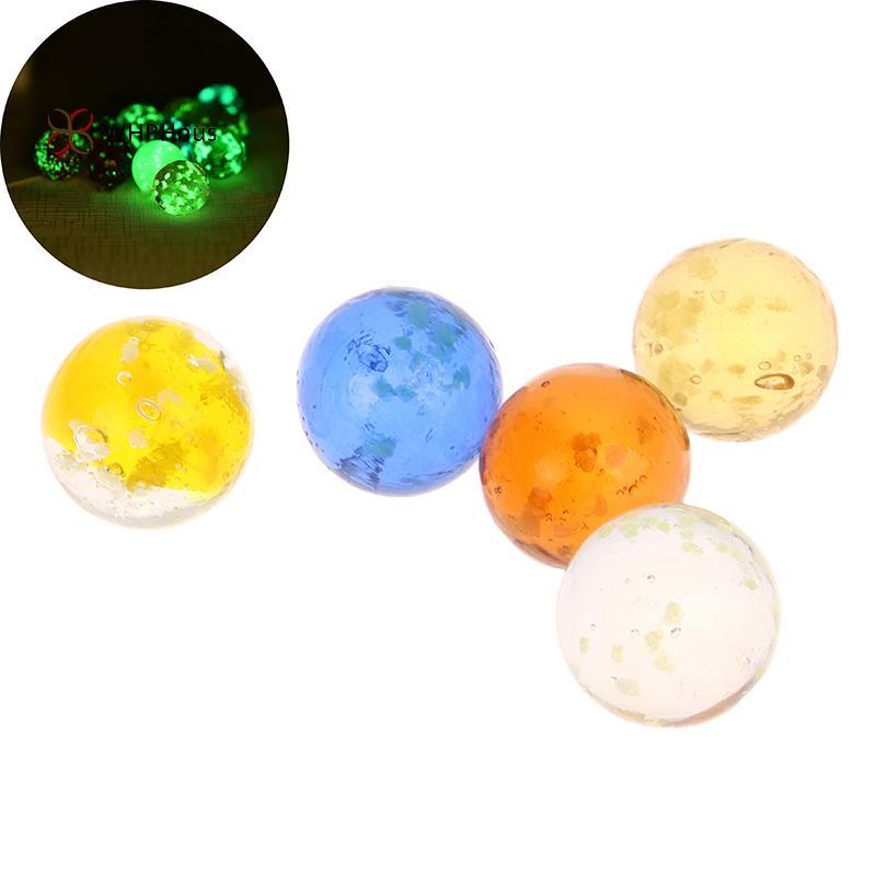 < WHPHous-t > 5 Chiếc 1.6MM Bóng Thủy Tinh Dạ Quang Nhiều Màu Sắc Các Loại Phát Sáng Trong Bóng Tối Pinball Cho Trẻ Em Trò Chơi Đá Cẩm Thạch Đẹp