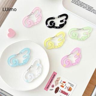 LUImo Mới Chấm Bi Đôi Cánh Hình Carabiner Leo Núi Bule Acrylic Màu Kẹo Bule Móc Khóa Bapa Đa Năng Móc Khóa SBS