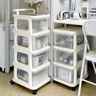 Tủ Đựng Mỹ Phẩm Nhiều Tầng Có Bánh Xe, Kệ Đựng Đồ Skincare, Đồ Trang Điểm Di Động Tiện Lợi