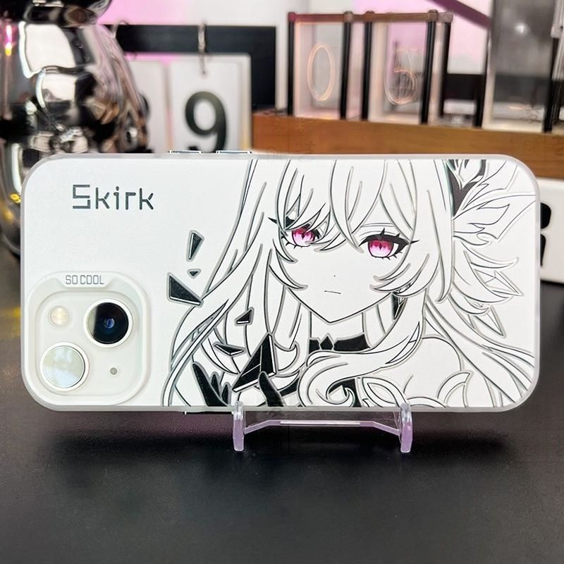 Genshin Impact / Skirk / Skirk Line Draft Vỏ điện thoại màu bạc đầy màu sắc Thích hợp cho iPhone / vivo / Xiaomi / OPPO / ewwq