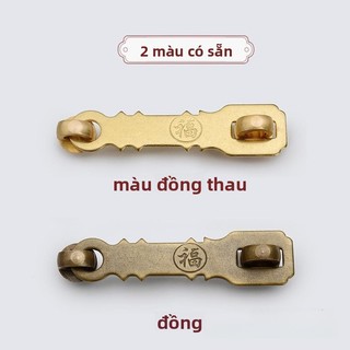 Khóa cửa đồng nguyên chất cổ, chốt bu lông chắc chắn cho cửa gỗ, kiểu dáng truyền thống