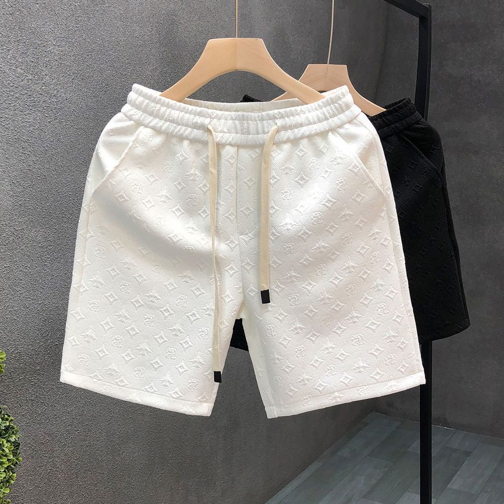 Quần short thể thao nam màu trơn có thắt lưng