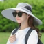 Mũ vành che nắng rộng BORAGETE, Mũ xô thoáng khí chống nắng UV, Vành lớn 15CM di động có thể gập lại Lưới ngư dân Mũ nam