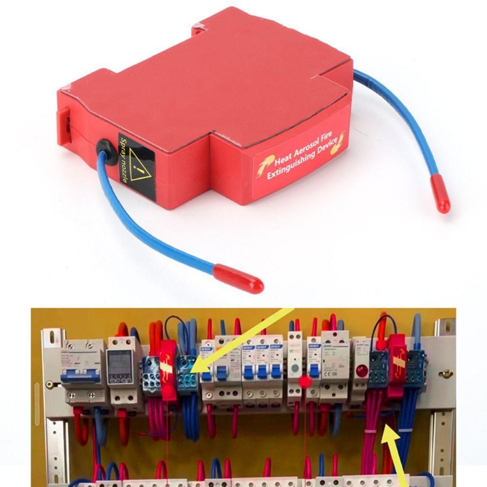 Thiết bị chống cháy NOTE1, Bình chữa cháy tự động gia đình DIN Rail, Thiết bị chữa cháy thiết kế hai dòng không ô nhiễm cho hộp phân phối / Ngăn động cơ tủ