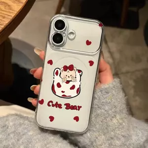 Red Bear Hổ Xì Suất Ứng Dụng Cho 16 Bao Da IPhone 17 Air Silicon Mát Mịn 14/13/11 Pro
