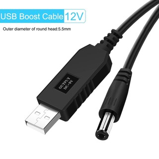 Dây cáp chuyển USB 5V sang 12V cho modem router wifi khi cúp điện Đầu ra DC 12V،Với đèn، Cáp tăng tốc cho WIFI