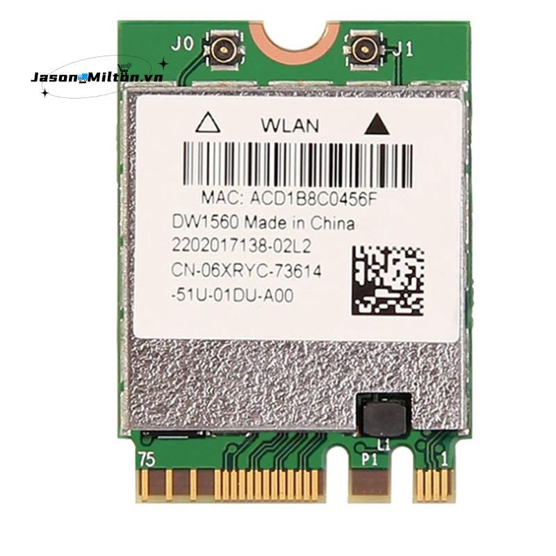 BCM94352Z DW1560 M.2 Bộ chuyển đổi Wifi Thẻ không dây 1200Mbps 802.11Ac 2.4Ghz / 5G Bluetooth 4.0 NGFF Card cho hệ điều hành