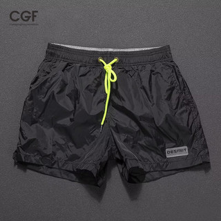 Quần short đi biển nhẹ, nhanh khô, chống nước, màu trơn đơn giản