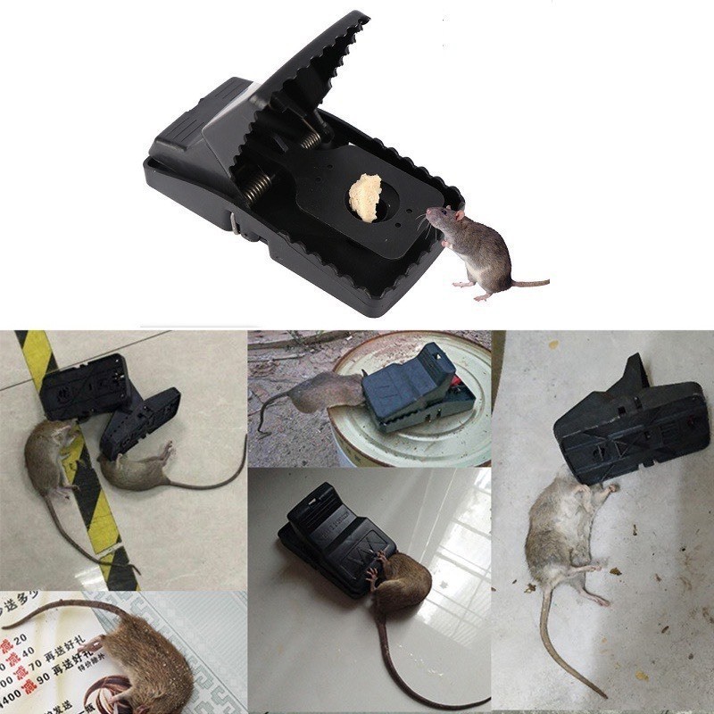 【48h】Bẫy chuột tự động kèm lò xo có độ nhạy cao, lực kẹp mạnh, thích hợp sử dụng trong nhà và ngoài sân vườn.