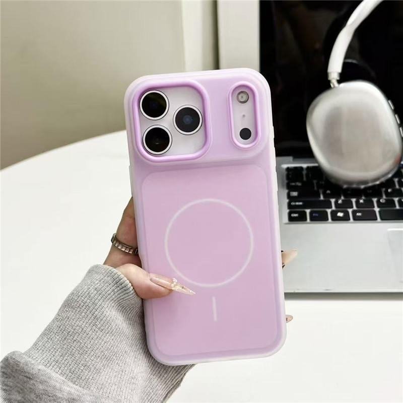 Ốp điện thoại thạch một mảnh hai màu cho iPhone 17 Pro max