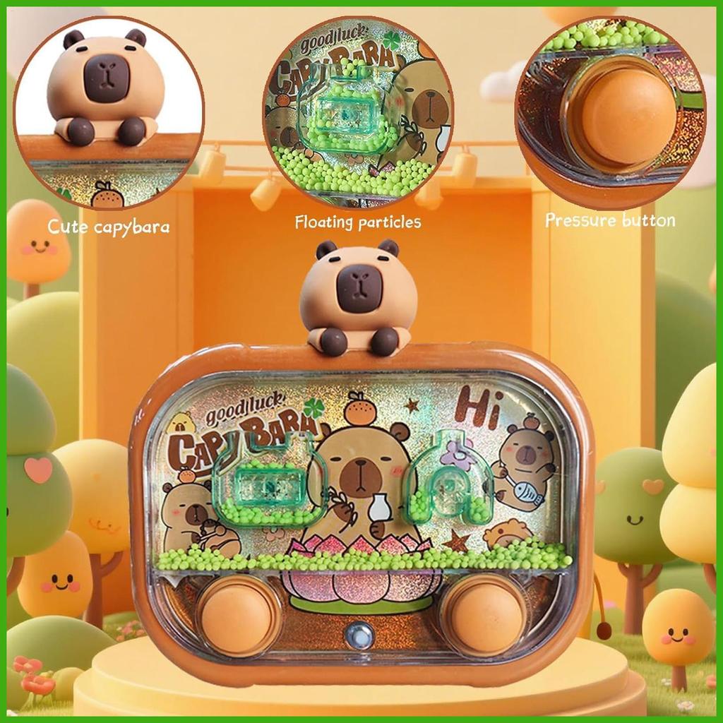 Trò chơi dưới nước cầm tay dành cho trẻ em Thiết kế Capybara Đồ chơi ném hai nút có đèn LED Trò chơi hạt nước nhẹ dành cho trẻ em wipqsvn