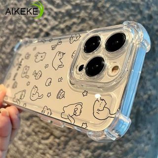 Ins Style Kitty Clear Four-Corners Ốp Điện Thoại LG K71 K62 K61 K52 K51 K50 K42 K41S K40S K22 Plus K11 Stylo 6 5 4 Nhung 5G Vỏ Mềm In Móng Vuốt Dễ Thương Chống Rơi