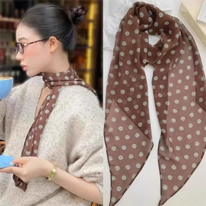 XGB Đẹp Họa Tiết Chấm Khăn Lụa Cho Nữ Trang Phục Hàng Ngày Khăn Cổ Thanh Lịch Trang Trí Khăn Cổ Cho Nhiều Occasi